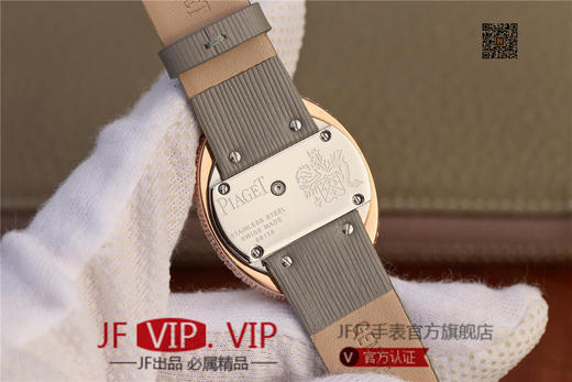 KG伯爵LIMELIGHT系列G0A35096腕表（AISI316L精钢表壳搭配，意大利进口头层沙丁布带，表圈镶嵌天然锆石，十字蓝宝石玻璃，搭载瑞士原装石英机芯，尺寸：38*28*9毫米） 商品图7