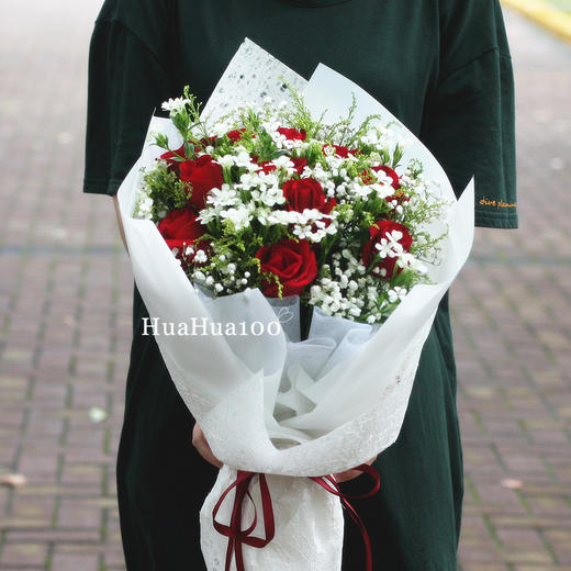 爱情密语A丨11朵红玫瑰花束 商品图1