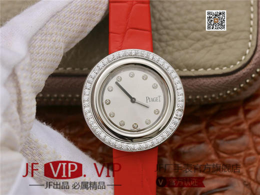 伯爵Possession女士腕表，此款腕表的圆形表圈也可以随着指尖完成360°优雅的旋转，中央的钻石随势划出一道优美的弧线，仿若在腕上跳一曲唯美的华尔兹 商品图0