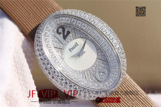 KG伯爵LIMELIGHT系列G0A35096腕表（AISI316L精钢表壳搭配，意大利进口头层沙丁布带，表圈镶嵌天然锆石 商品图3