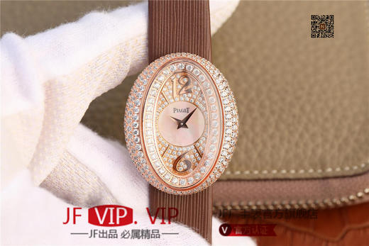 KG伯爵LIMELIGHT系列G0A35096腕表（AISI316L精钢表壳搭配，意大利进口头层沙丁布带，表圈镶嵌天然锆石 商品图0