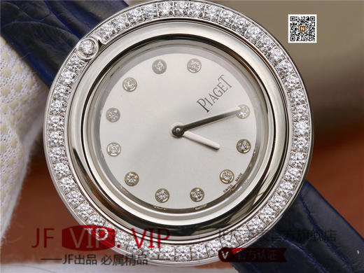 伯爵Possession女士腕表，此款腕表的圆形表圈也可以随着指尖完成360°优雅的旋转，中央的钻石随势划出一道优美的弧线，仿若在腕上跳一曲唯美的华尔兹 商品图3