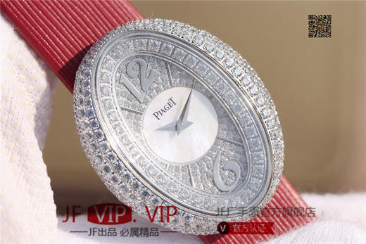 KG伯爵LIMELIGHT系列G0A35096腕表（AISI316L精钢表壳搭配，意大利进口头层沙丁布带，表圈镶嵌天然锆石 商品图3