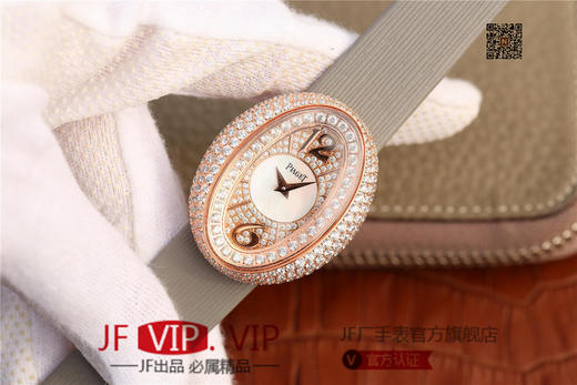 KG伯爵LIMELIGHT系列G0A35096腕表（AISI316L精钢表壳搭配，意大利进口头层沙丁布带，表圈镶嵌天然锆石，十字蓝宝石玻璃，搭载瑞士原装石英机芯，尺寸：38*28*9毫米） 商品图2