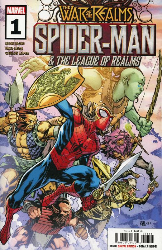 诸界之战 蜘蛛侠与诸界联盟 支线 War Of Realms Spider-Man & League Of Realms（2019）普封 商品图1