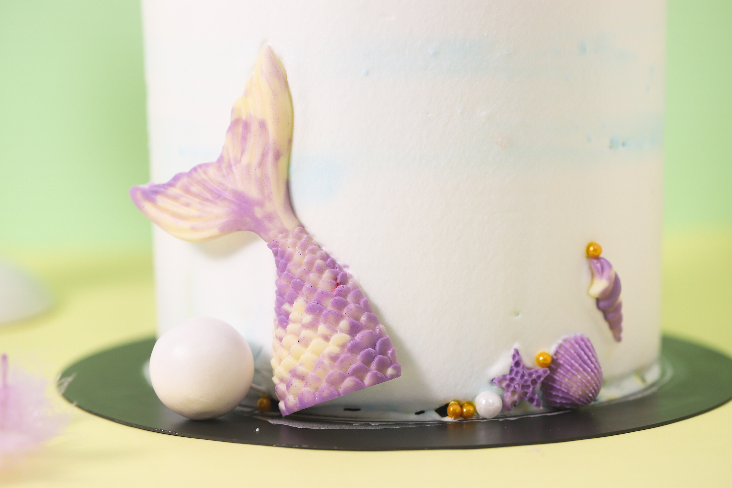 WB023 美人鱼蛋糕围边节日甜品装饰婚礼甜品台20套入烘焙-阿里巴巴