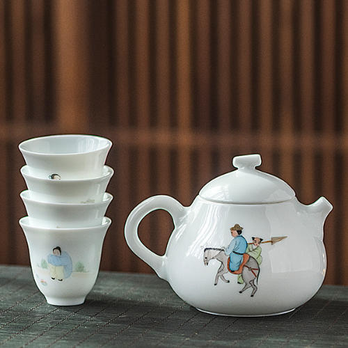 茶具套组-陶瓷文旦壶良人图套组（可单买） 商品图0