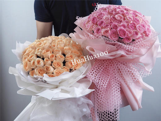 永远爱你丨99朵玫瑰花束（红色、粉色、香槟色三款入） 商品图1