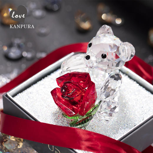 （永久下架）FM1045女主播推荐❤KANPURA七夕高定限量款玫瑰熊❤晶心爱礼（送限量车挂） 商品图3