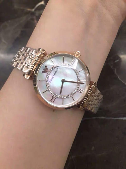 阿玛尼玫瑰金摩天轮女款手表 商品图5