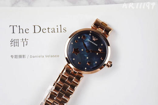 原单渠道货    阿玛尼Armani Ar11197
表壳：316L精钢
表镜：强化矿物质玻璃
表带：316L精钢 商品图1
