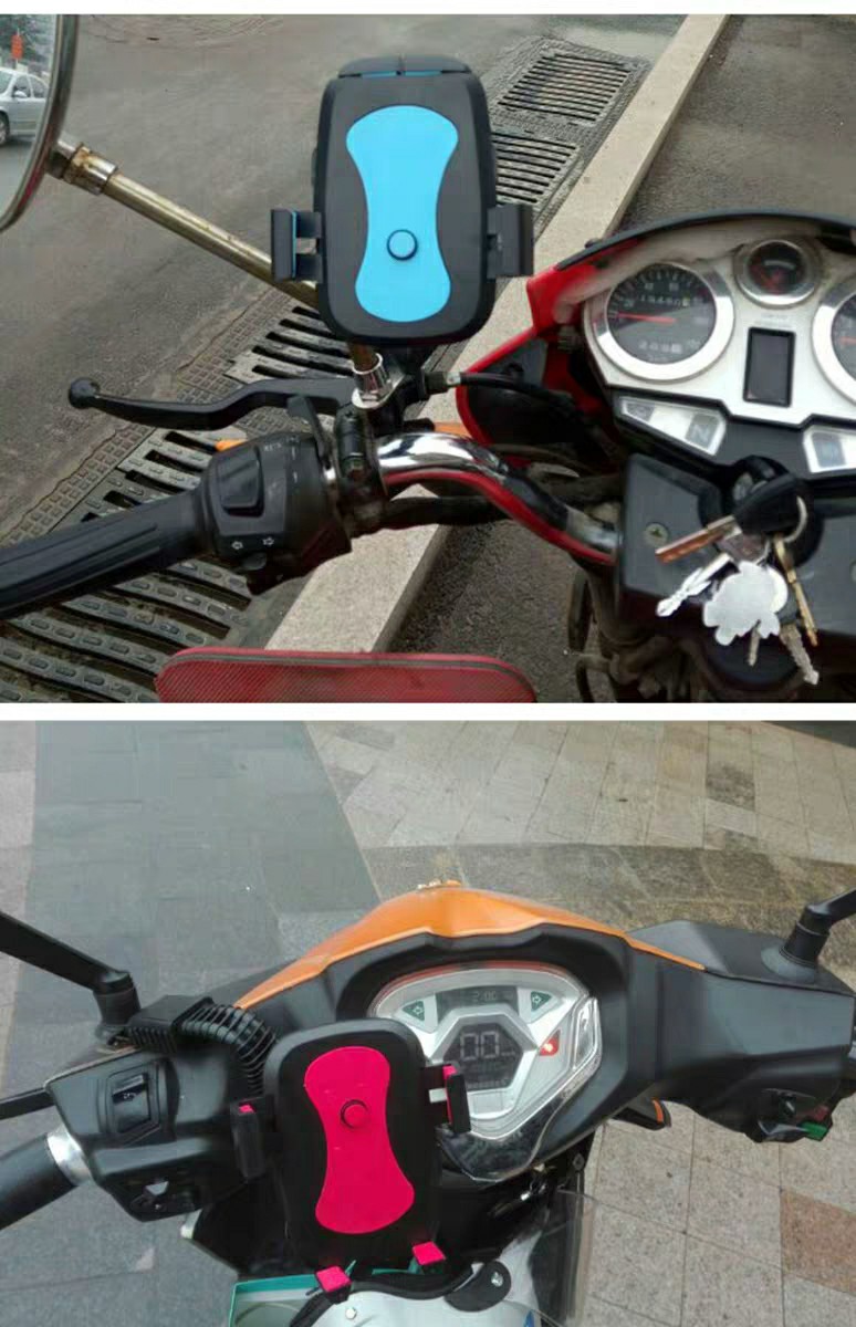 摩托车 电动车 手机支架 反光镜支架
