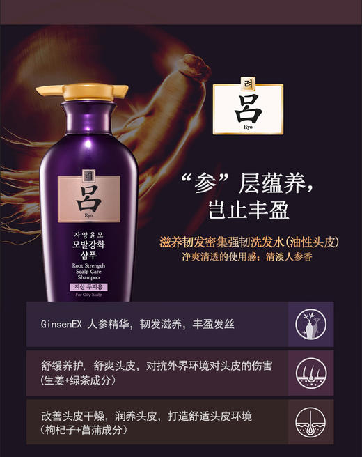 吕滋养韧发密集强韧洗发水(油性头皮) 商品图1