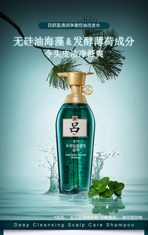 吕舒盈清润净澈控油洗发水500ml 商品图0