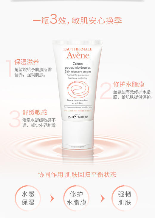 雅漾修护舒缓保湿霜50ml 商品图1