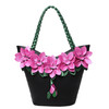 QD-9618新款拼接撞色时尚花朵单肩手提包 商品缩略图2