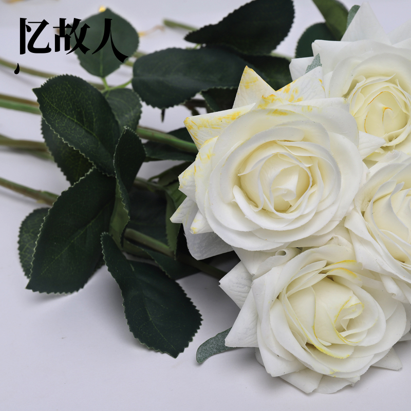 白色鲜花 | 上坟花束仿真小白花花束绢花清明节花束