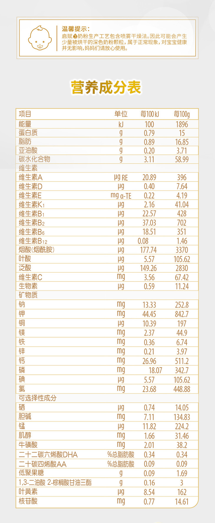 惠氏启赋蓝钻幼儿配方奶粉3段900g