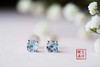 天使之泪，18k海蓝宝耳钉 商品缩略图4