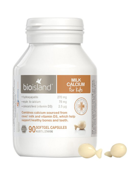 【保税仓】澳大利亚Bio Island 婴幼儿液体乳钙软胶囊 90粒