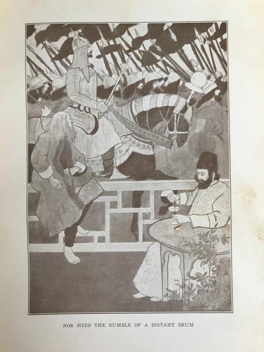 约1910年 鲁拜集 吉尔伯特·詹姆斯14幅插图 漆布面精装大32开 商品图8