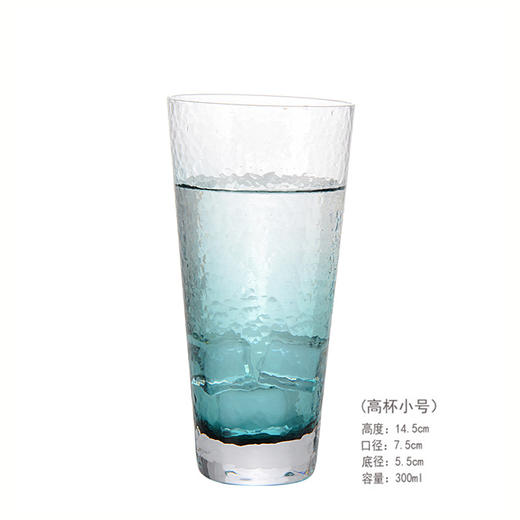 日式创意墨水蓝锤纹玻璃水杯ins家用耐热套料果汁饮料杯柠檬杯子 商品图6