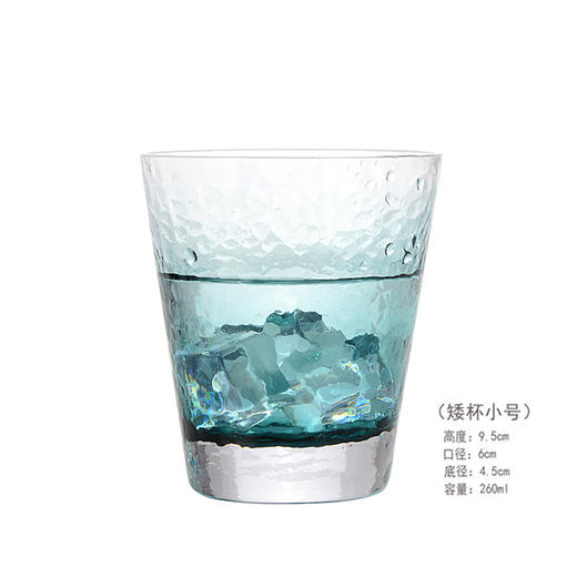 日式创意墨水蓝锤纹玻璃水杯ins家用耐热套料果汁饮料杯柠檬杯子 商品图5