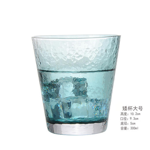 日式创意墨水蓝锤纹玻璃水杯ins家用耐热套料果汁饮料杯柠檬杯子 商品图7