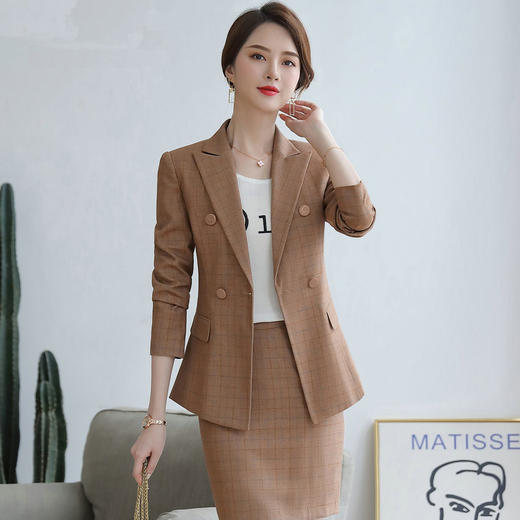 BSL-KY-326女士长袖职业西服正式装女裙套裤 商品图1