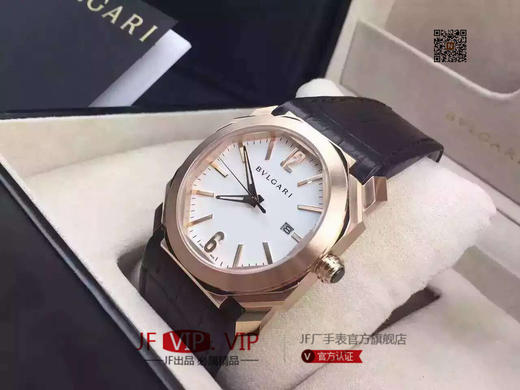 N宝格丽OCTO系列102119 BGOP38WGLD中性机械表。进口9015自动机械,动力储备：42小时表径：41.5毫米，中性手表，美洲鳄鱼皮 商品图5