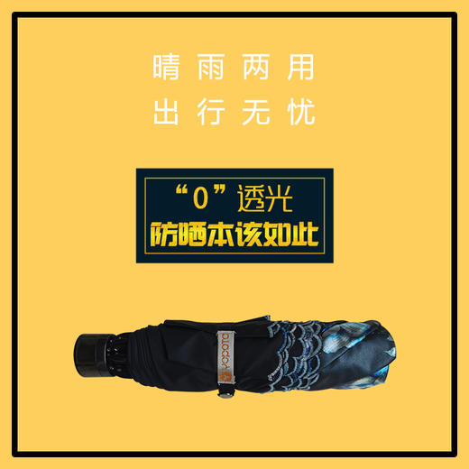 优品堂“迎春花开”双层三折防紫外线遮阳太阳伞 商品图2