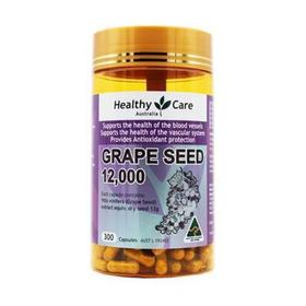 【保税仓】澳洲进口 Healthy Care葡萄籽精华胶囊12000mg 300粒