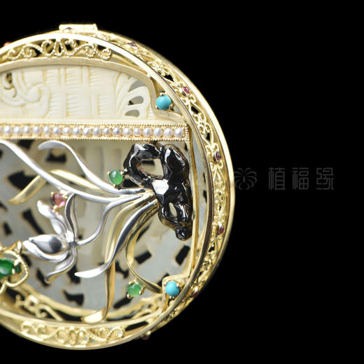【盛夏花开】白玉蝶恋花香盒坠-BY1901089 商品图3