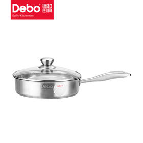 Debo 德铂亚斯不锈钢煎锅平底锅24cm