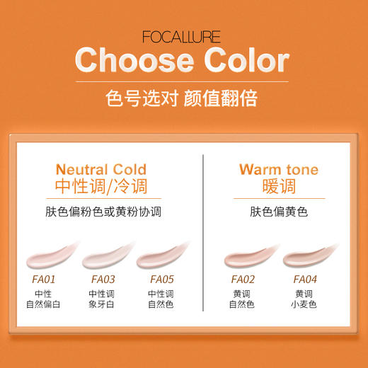 Focallure菲鹿儿粉底液保湿遮瑕裸妆持久控油独角兽bb霜彩妆FA66 商品图3