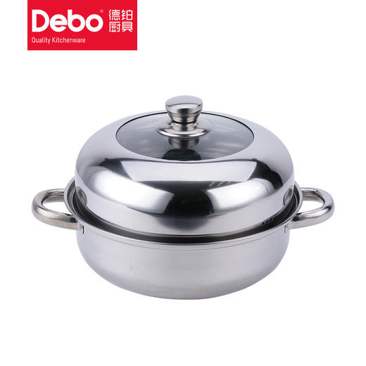 Debo 德铂柏林公爵蒸锅汤锅不锈钢多用锅26cm燃气电磁炉通用 商品图1
