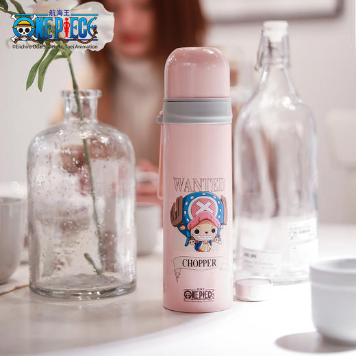 海贼王乔巴弹跳保温杯子弹头系列路飞乔巴保温杯海贼王水杯不锈钢OP8C0501A 商品图2