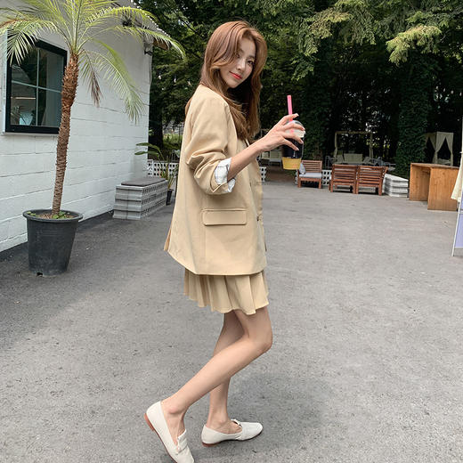 韩都衣舍2020秋装新款韩版网红chic小西装时尚套装女PT9148禧 商品图3