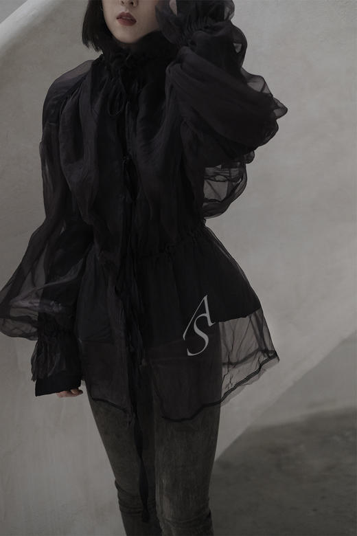 Phaedo  宫廷罩衫棉服 墨紫色/烟粉色 商品图5