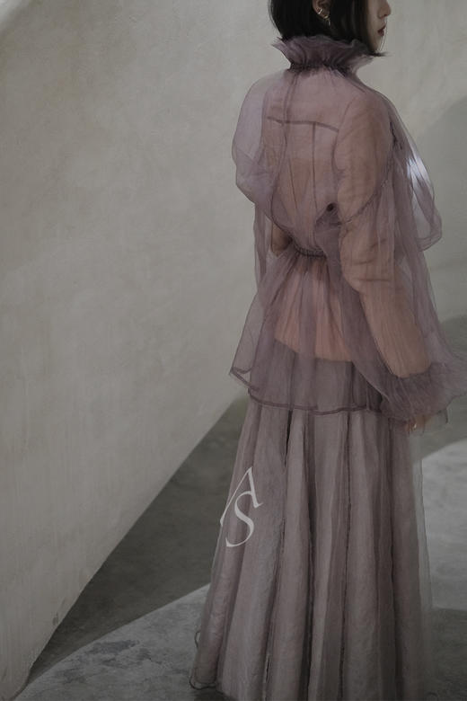 Phaedo  宫廷罩衫棉服 墨紫色/烟粉色 商品图2