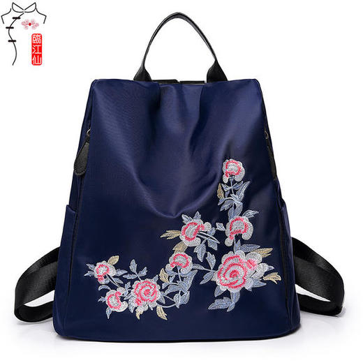 【一绣天成】立体花朵，绣花时尚双肩包 商品图1