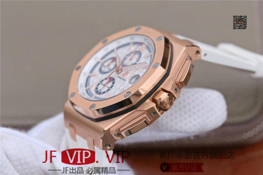 JF爱彼皇家橡树离岸型26408OR.OO.A010CA.01男士腕表。Calibre 3126/3840自动机械机芯（基础机芯上海7750）,44毫米直径,镀18k玫瑰金。顶尖做工。橡胶表带，透底 商品图10