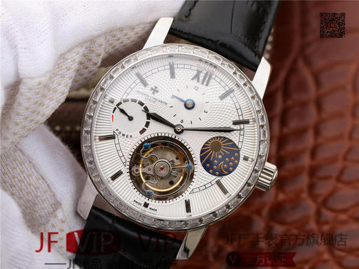 江诗丹顿动能显示日月星辰真陀飞轮。直径42mm.厚度12mm  机芯型号：动力显示真飞轮机芯 商品图2