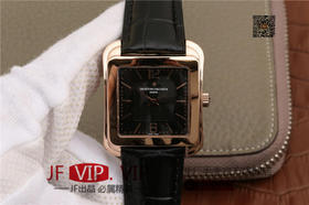 GS江诗丹顿历史名作系列86300款 光泽亮丽的方形外壳，内衬简洁的麦穗面盘，搭配意大利小牛皮表，最大限度还原正品的艺术感官。