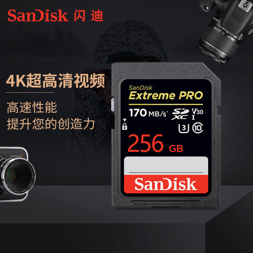 闪迪高速SD存储卡256G高速单反内存卡闪存卡数码相机卡 商品图2