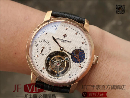 江诗丹顿动能显示日月星辰真陀飞轮。直径42mm.厚度12mm  机芯型号：动力显示真飞轮机芯 商品图8