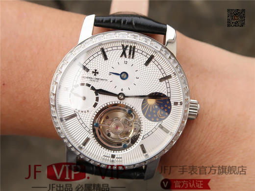 江诗丹顿动能显示日月星辰真陀飞轮。直径42mm.厚度12mm  机芯型号：动力显示真飞轮机芯 商品图8