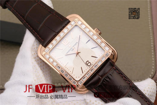 GS江诗丹顿历史名作系列86300款 光泽亮丽的方形外壳，内衬简洁的麦穗面盘，搭配意大利小牛皮表，最大限度还原正品的艺术感官。 商品图1