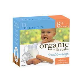 【保税仓】Bellamy's澳大利亚贝拉米磨牙棒饼干6+ 100g/盒 （6个月以上）