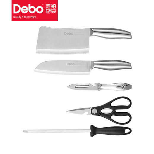 德铂 Debo 德斯洛厨房刀具六件套装不锈钢菜刀水果切片刀 商品图2